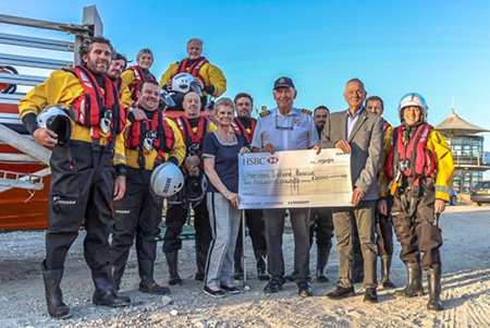 Hornsea Inshore Rescue presentation with cheque